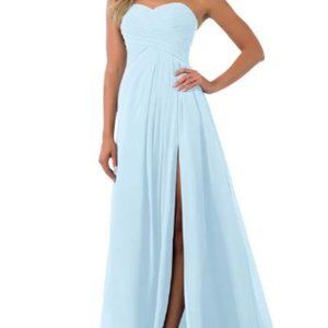 Azazie Sky Blue Bridesmaids Dress size 10